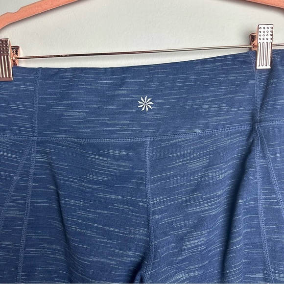 Athleta Striated Revelation Tight Blue Striped Leggings - Picture 2 of 7